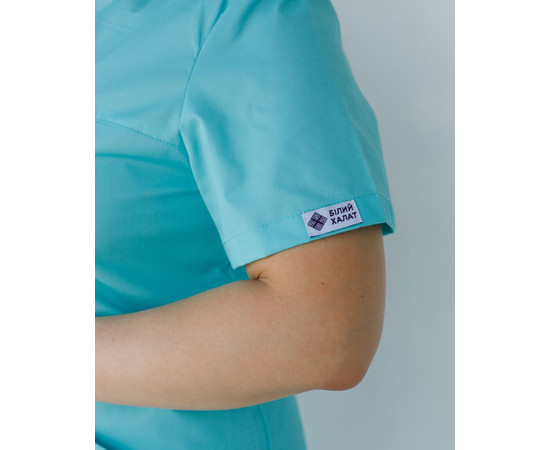 Изображение 4 Медицинская рубашка женская Топаз ментол +SIZE р. 60, "БЕЛЫЙ ХАЛАТ" 386-441-705, Размер: 60, Цвет: ментол