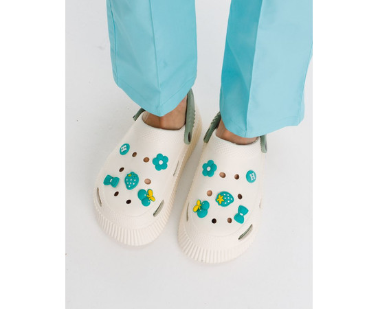 Зображення 3 Медичні жіночі сабо на платформі Eva біло-оливкові р. 39, "БІЛИЙ ХАЛАТ" 493-517-929, Розмір: 39, Цвет: біло-оливковий