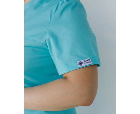 Зображення 5 Медичний костюм жіночий Топаз ментол +SIZE р. 58, "БІЛИЙ ХАЛАТ" 362-441-705, Розмір: 58, Цвет: ментол