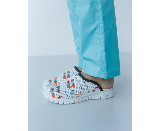 Зображення 2 Взуття медичне жіноче сабо Heart White з підошвою Lite р. 40, "БІЛИЙ ХАЛАТ" 149-375-586, Розмір: 40, Цвет: heart white