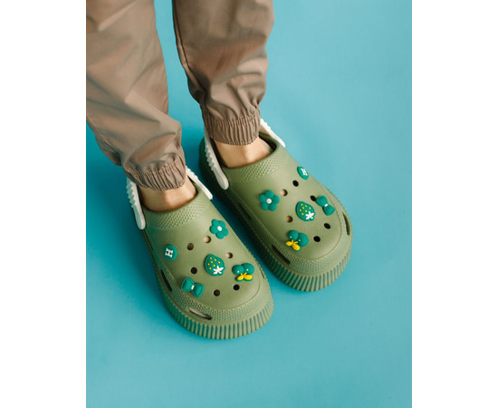 Изображение 2 Медицинские женские сабо Eva оливково-белые р. 38, "БЕЛЫЙ ХАЛАТ" 493-518-929, Размер: 38, Цвет: оливково-белый