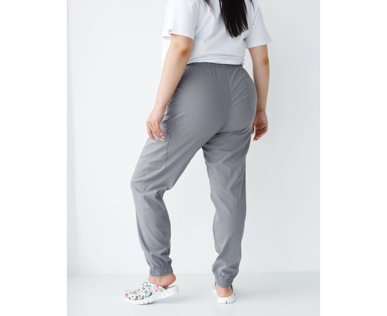 Зображення 2 Медичні штани жіночі джогери стрейч сірі +SIZE р. 60, "БІЛИЙ ХАЛАТ" 503-328-758, Розмір: 60, Цвет: сірий