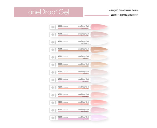 Зображення 3 Гель для нарощування нігтів Adore One Drop Gel №12 brandy rose, рефіл 60 г, Об'єм (мл, г): 60, Колір: 12