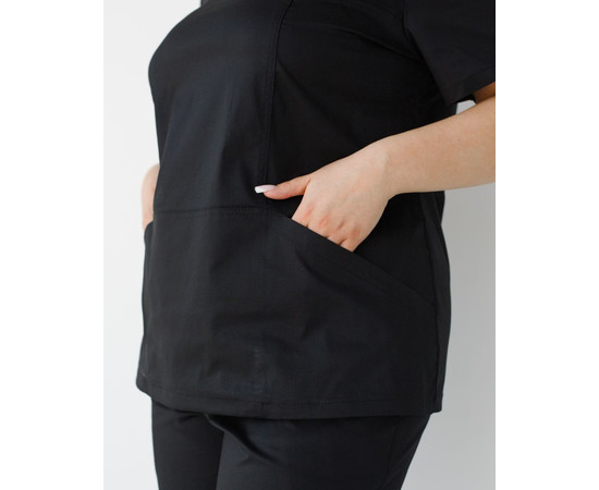 Изображение 6 Медицинский костюм женский Топаз черный NEW +SIZE р. 58, "БЕЛЫЙ ХАЛАТ" 492-321-705, Размер: 58, Цвет: черный