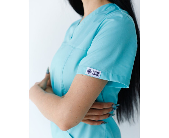 Зображення 3 Медичний костюм жіночий Топаз ментол р. 48, "БІЛИЙ ХАЛАТ" 137-441-705, Розмір: 48, Цвет: ментол