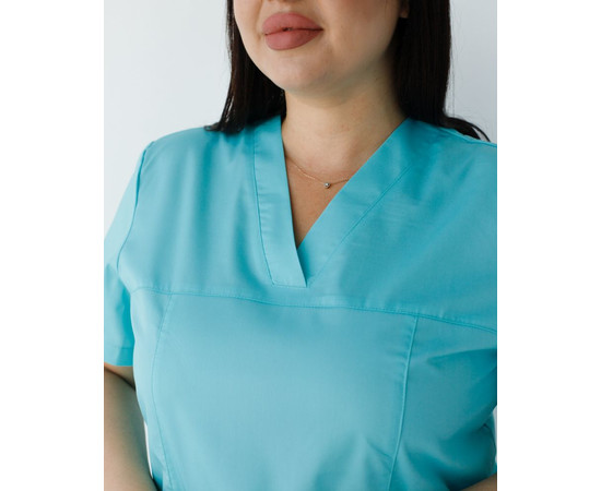 Зображення 4 Медичний костюм жіночий Топаз ментол +SIZE р. 58, "БІЛИЙ ХАЛАТ" 362-441-705, Розмір: 58, Цвет: ментол