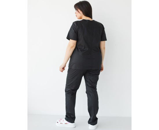 Изображение 2 Медицинский костюм женский Топаз черный NEW +SIZE р. 58, "БЕЛЫЙ ХАЛАТ" 492-321-705, Размер: 58, Цвет: черный