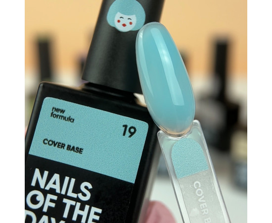 Зображення 3 Nails of the Day Cover base New Formula 19 – ніжно-блакитна камуфлююча база для нігтів, 10 мл, Об'єм (мл, г): 10, Колір: 19