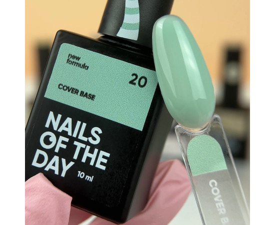 Зображення 3 Nails of the Day Cover base New Formula 20 – мʼятна камуфлююча база для нігтів, 10 мл, Об'єм (мл, г): 10, Колір: 20