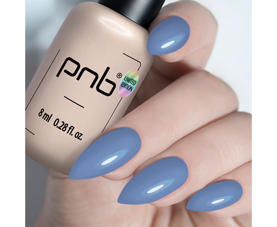 Изображение 3 Гель-лак для ногтей PNB mini 370 Deep Water, пастельный синий, 4 мл, Объем (мл, г): 4, Цвет: 370