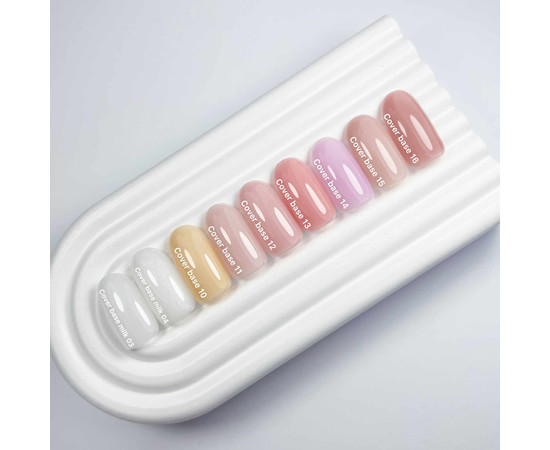 Зображення 2 Nails of the Day Cover base New Formula 12 – приглушено бежево-рожева камуфлююча база для нігтів, 10 мл, Об'єм (мл, г): 10, Колір: 12