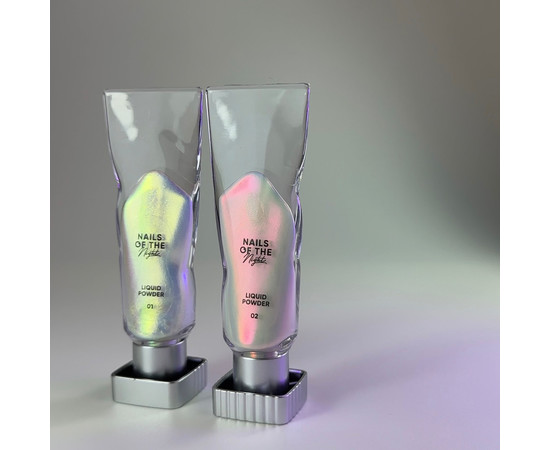 Зображення 9 Рідка втирка Nails of the Day Liquid powder 02 з переливом від зеленого до червоно–рожевого, 5 г