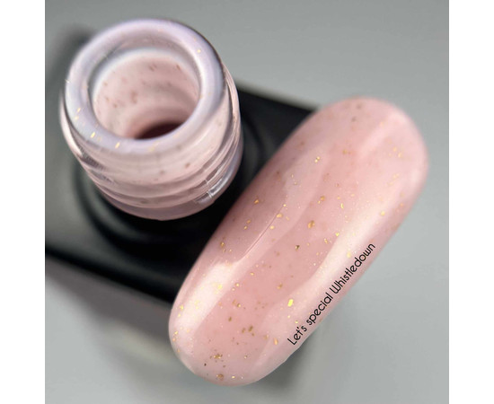 Изображение 2 Nails of the Day Let's special Bridgerton Whistledown – розовый с золотой поталью гель-лак для ногтей, 10 мл, Объем (мл, г): 10, Цвет: Whistledown