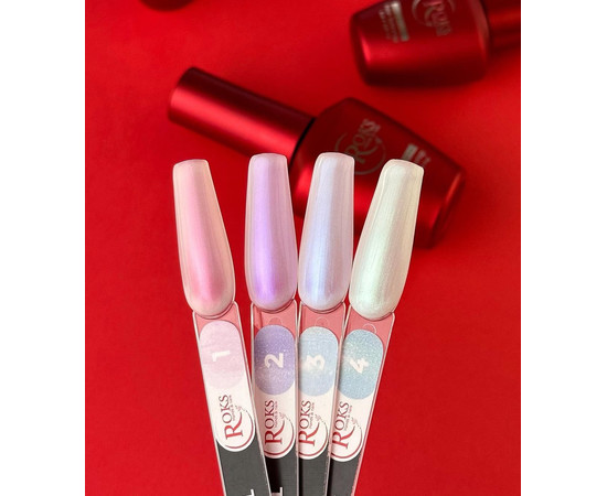Изображение 2 Топ для гель-лака перламутровый Roks Top Pearl №01 Pink Pearl розовый, 8 мл, Объем (мл, г): 8, Цвет: 01