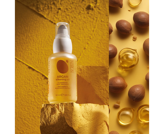 Зображення 2 Арганова олія для волосся Screen Argan Silkening Oil, 50 мл, Об'єм (мл, г): 50