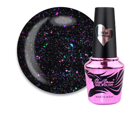 Зображення 2 Топ Elise Braun Moulin Rouge Top із сріблястим шимером та різнобарвною слюдою, 10 мл, Об'єм (мл, г): 10