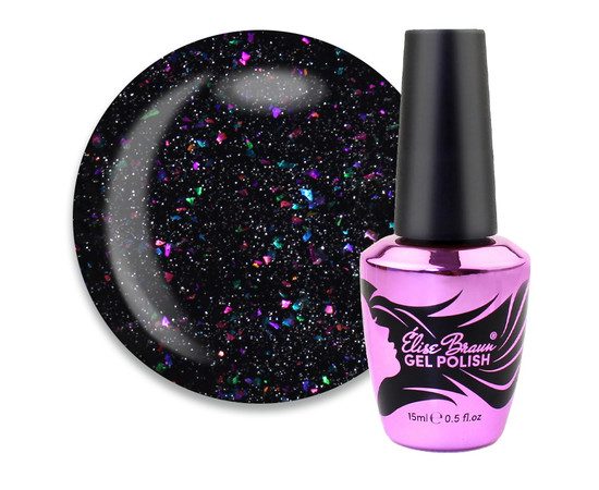 Зображення 2 Топ Elise Braun Moulin Rouge Top із сріблястим шимером та різнобарвною слюдою, 15 мл, Об'єм (мл, г): 15