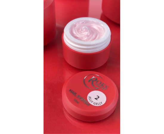 Изображение 2 Гель-желе для наращивания ногтей Roks Jelly Gel №02 Milky молочный, баночка 15 мл, Объем (мл, г): 15, Цвет: 02