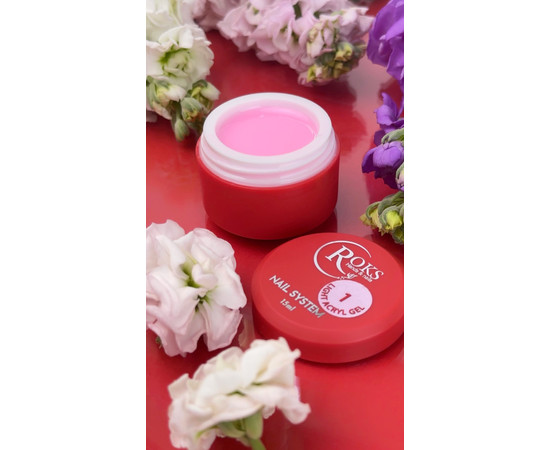 Зображення 2 Рідкий акрил-гель Roks Light Acryl Gel №01, 15 мл, Об'єм (мл, г): 15, Колір: 01