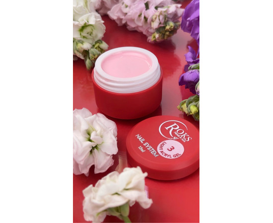 Зображення 2 Рідкий акрил-гель Roks Light Acryl Gel №03, 15 мл, Об'єм (мл, г): 15, Колір: 03