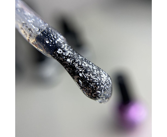 Зображення 2 Топ з поталлю Elise Braun Flakes Top №01 зі сріблястою поталлю, 15 мл, Об'єм (мл, г): 15, Колір: 01