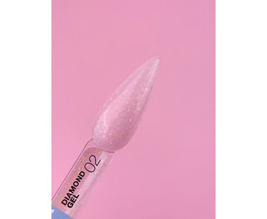 Зображення 2 Гель для нарощування нігтів з блискітками LUNAMoon Diamond Gel №02, 15 мл, Об'єм (мл, г): 15, Колір: 2
