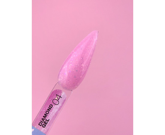 Зображення 2 Гель для нарощування нігтів з блискітками LUNAMoon Diamond Gel №04, 15 мл, Об'єм (мл, г): 15, Колір: 4