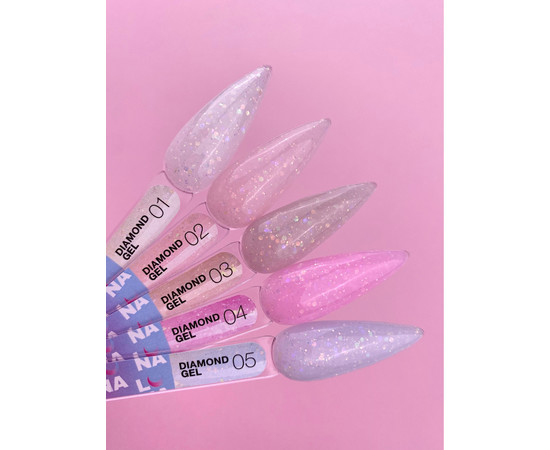 Изображение 4 Гель для наращивания ногтей с блестками LUNAMoon Diamond Gel №05, 15 мл, Объем (мл, г): 15, Цвет: 5