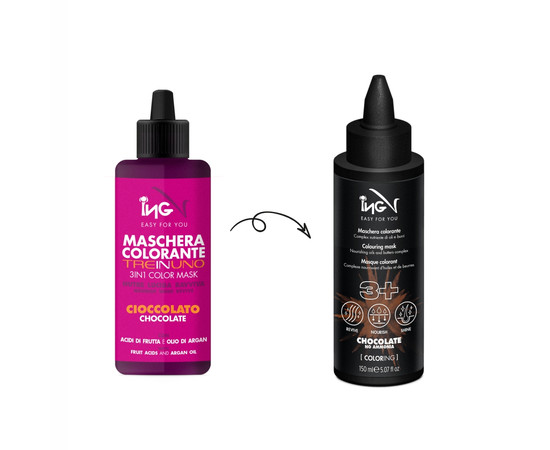 Зображення 2 Тонуюча маска для волосся ING Professional 3 в 1 червоний, 150 мл