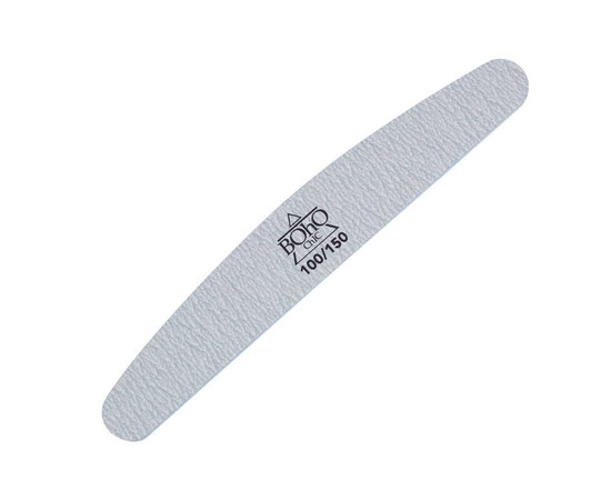 Зображення  Пилка півколо для нігтів Boho Chic 100/150 грит, сірий