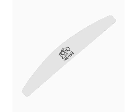 Зображення  Пилка півколо для нігтів Boho Chic 100/180 грит, білий