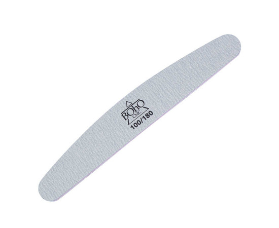 Зображення  Пилка півколо для нігтів Boho Chic 100/180 грит, сірий