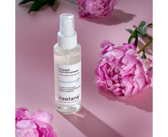 Зображення 2 Тонер для обличчя Kaetana "Гіалуроновий" - глибоко зволожуючий, з екстрактом алое, гідролізатом колагену, 100 мл