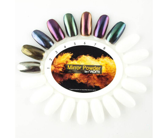 Зображення 2 Дзеркальна пудра для втирання Naomi №06 червоний, 3 г, Об'єм (мл, г): 3, Колір: 06