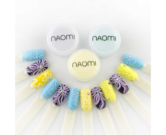 Зображення 2 Акрилова пудра Naomi №011 світло-блакитний, 3 г, Об'єм (мл, г): 3, Колір: 011