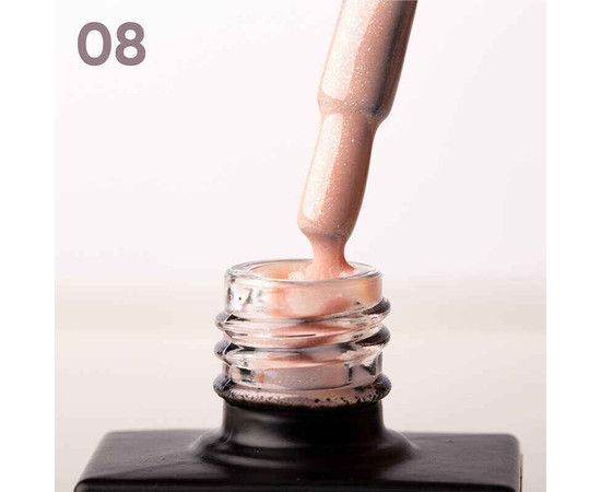 Зображення 2 Камуфлююча каучукова база Jerden Proff Smart Base №08 рожевий рум'янець із шиммером, 10 мл, Об'єм (мл, г): 10, Колір: 08