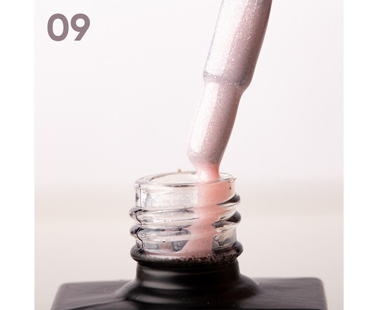 Зображення 2 Камуфлююча каучукова база Jerden Proff Smart Base №09 світло-рожевий з шиммером, 10 мл, Об'єм (мл, г): 10, Колір: 09