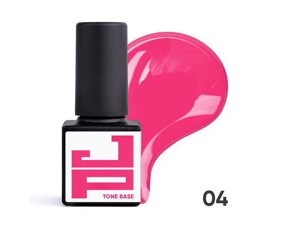 Зображення  База кольорова каучукова Jerden Proff Tone Base №04 яскравий рожевий, 5 мл, Об'єм (мл, г): 5, Колір: 04