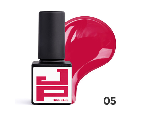 Зображення  База кольорова каучукова Jerden Proff Tone Base №05 малиновий, 5 мл, Об'єм (мл, г): 5, Колір: 05