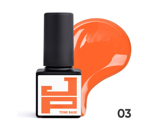 Зображення  База кольорова каучукова Jerden Proff Tone Base №03 помаранчевий неон, 5 мл, Об'єм (мл, г): 5, Колір: 03