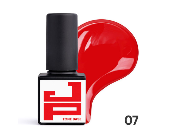 Изображение  База цветная каучуковая Jerden Proff Tone Base №07 рябиновый, 5 мл, Объем (мл, г): 5, Цвет: 07