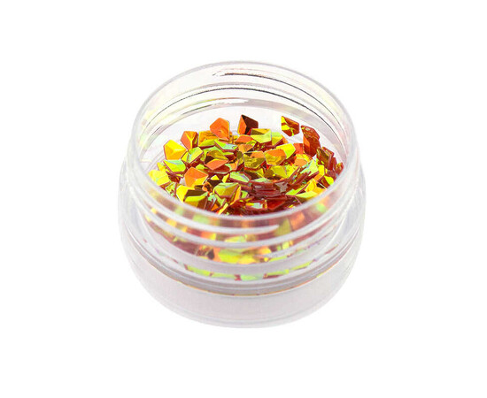 Изображение 2 Декор для ногтей Naomi 3D Бриллиант (чешуя дракона) №09 оранжевый, 0.5 г, Объем (мл, г): 0.5, Цвет: 09