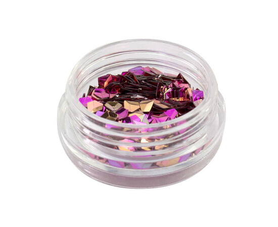 Зображення 2 Декор для нігтів Naomi 3D Діамант (луска дракона) №06 фіолетовий, 0.5 г, Об'єм (мл, г): 0.5, Колір: 06