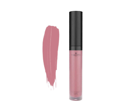 Зображення  Рідка матова помада для губ Naomi Liquid Lipstick Matte Bright and Famous, 6 мл, Об'єм (мл, г): 6, Колір: Bright and Famous