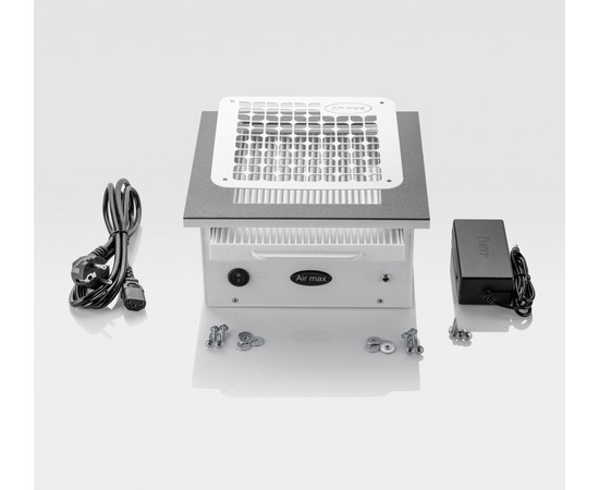 Изображение 6 Вытяжка для маникюра встраиваемая с фильтром Air Max VF 12 Plus с белой стальной панелью, 60 Вт