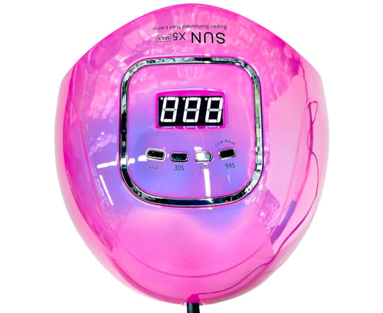 Зображення 2 Лампа для манікюру LED/UV Sun X 5 MAX 120 Вт, рожевий-голографік