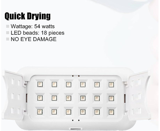 Изображение 3 Лампа для маникюра LED/UV Diamond Mini 2 54 Вт USB, черная