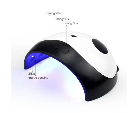 Изображение 5 Лампа для маникюра LED/UV Панда на USB, 36 Вт