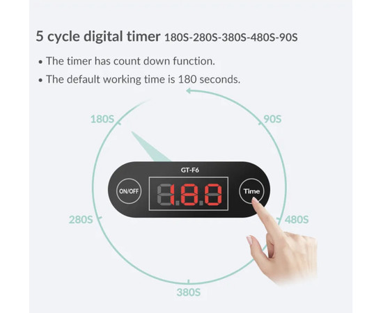 Зображення 4 Ультразвукова ванна-мийка для інструментів GT - F6 750 мл, 35 Вт