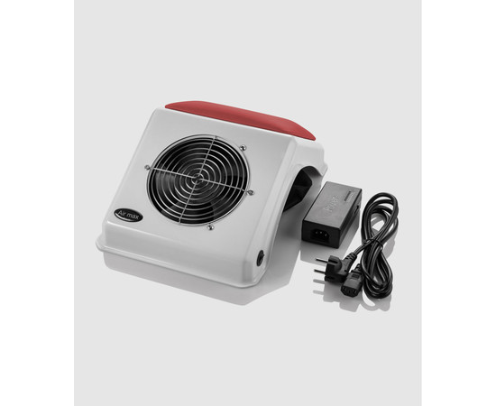 Изображение 2 Вытяжка для маникюра настольная Air Max N4 Pro с красной накладкой, 65 Вт